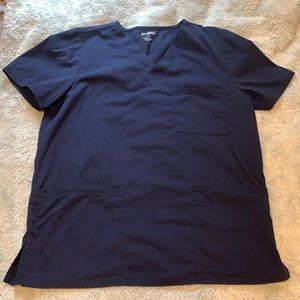 Navy blue scrub top size S
